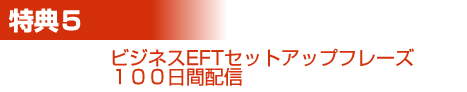 特典5 ビジネスEFTセットアップフレーズ100日間配信